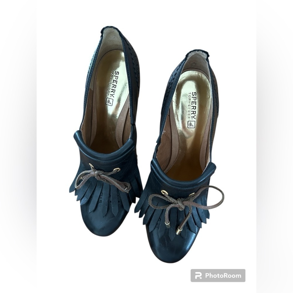 Sperry Women's Black Leather Shoes - Picture 2 of 5